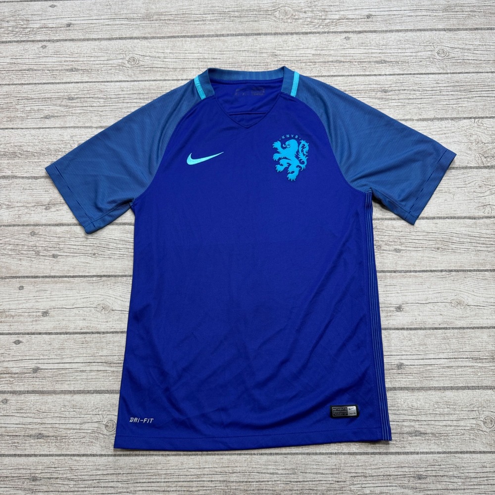 Nike Netherlands Soccer Jersey Men's Small Blue National Team Blue Away Stadium